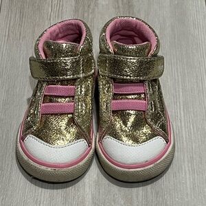 Metallic Gold Velcro Toddler Shoes